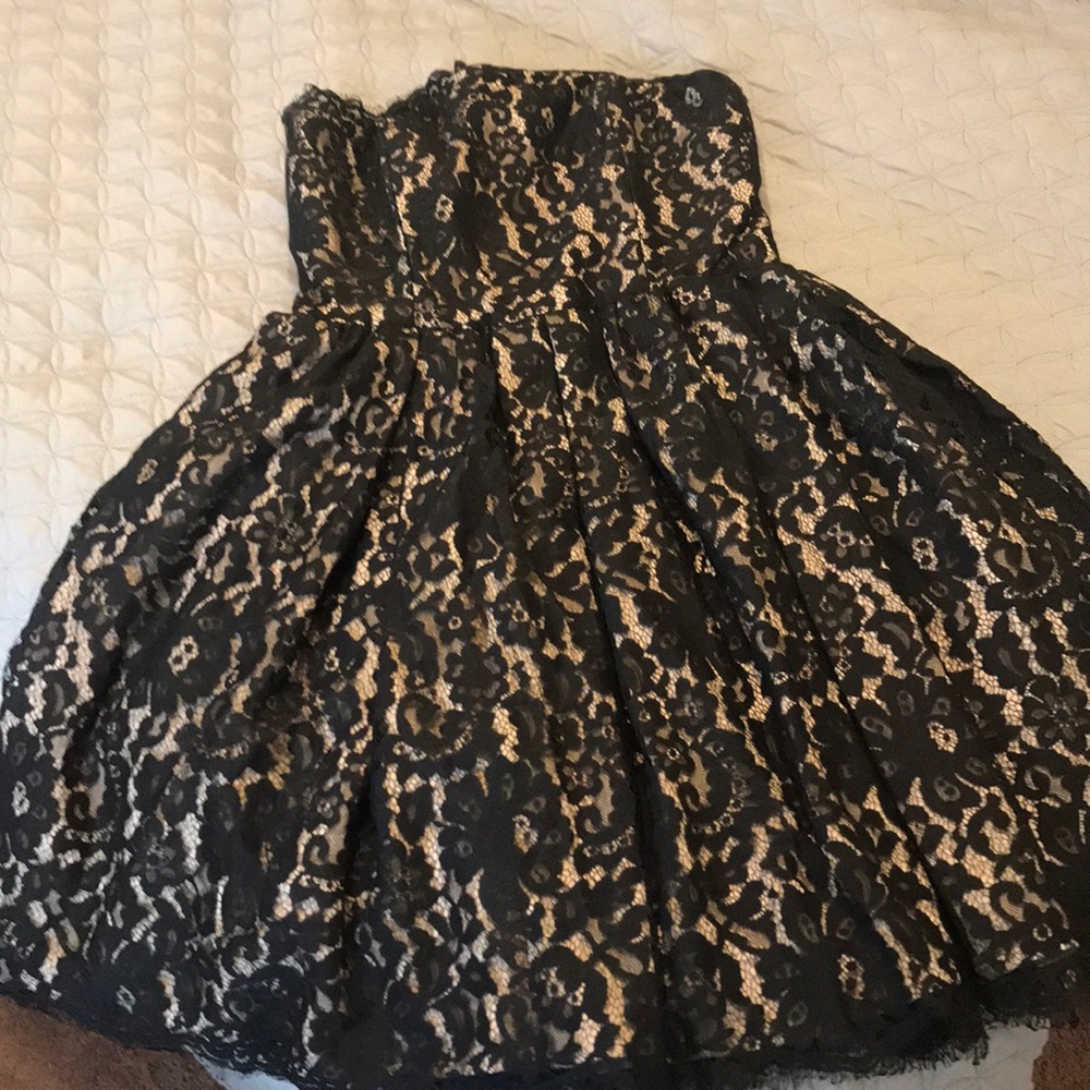 Robert Rodriguez Black Lace Mini Dress